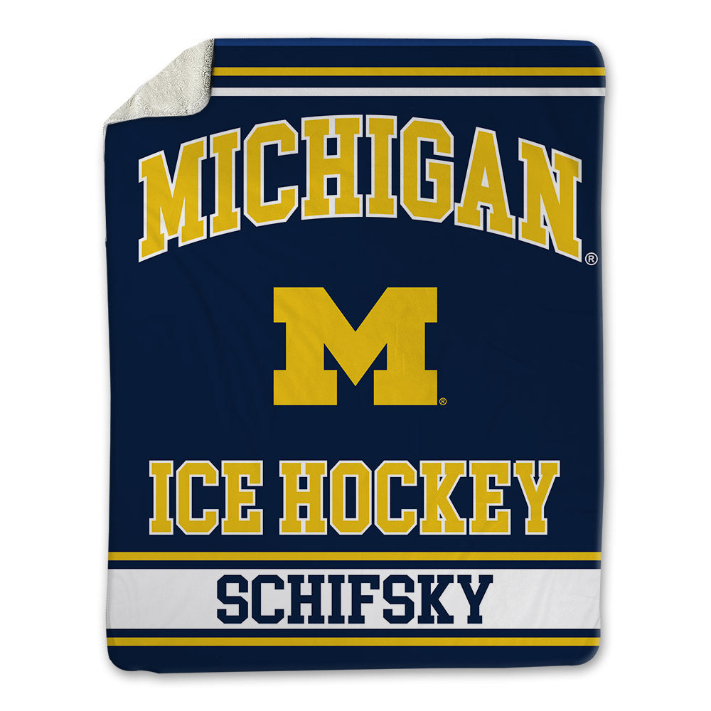 Michigan - NCAA Men's Ice Hockey : Garrett Schifsky - Blanket-0