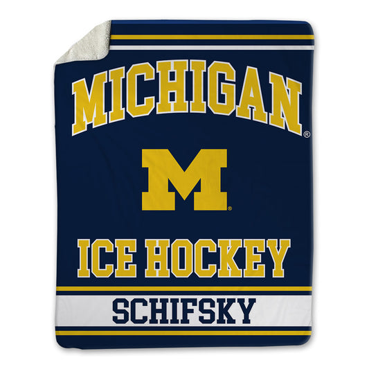 Michigan - NCAA Men's Ice Hockey : Garrett Schifsky - Blanket-0