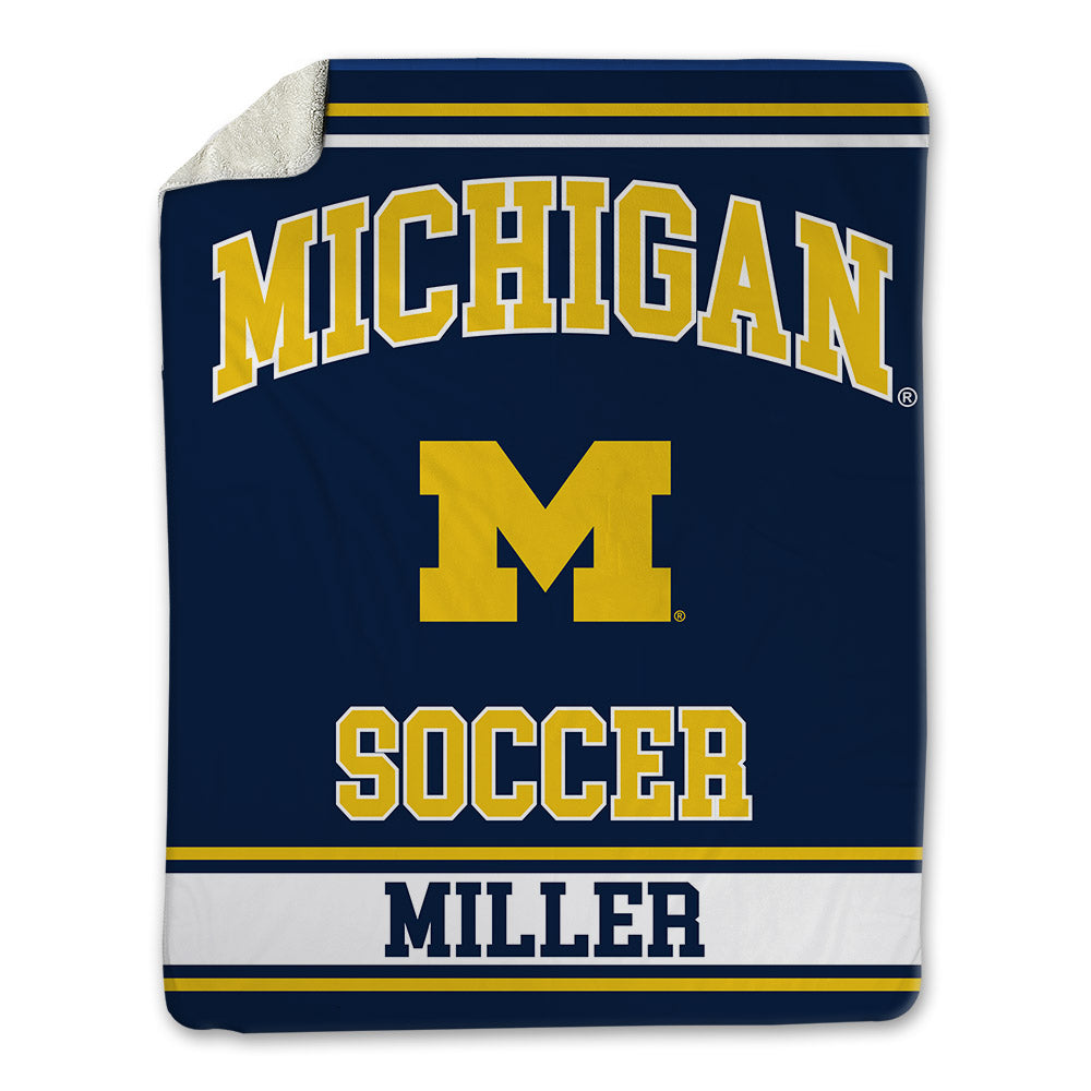 Michigan - NCAA Men's Soccer : Nolan Miller - Blanket-0