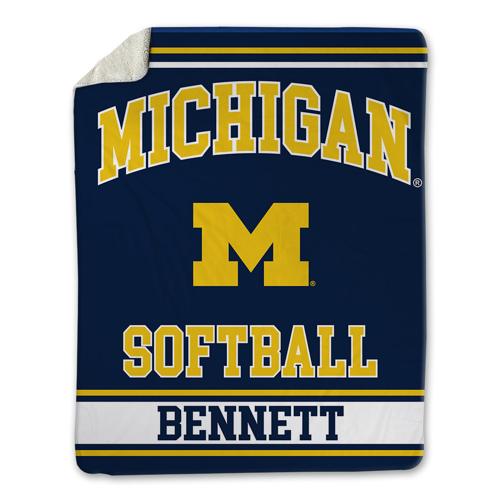Michigan - NCAA Softball : Reganne Bennett - Blanket-0