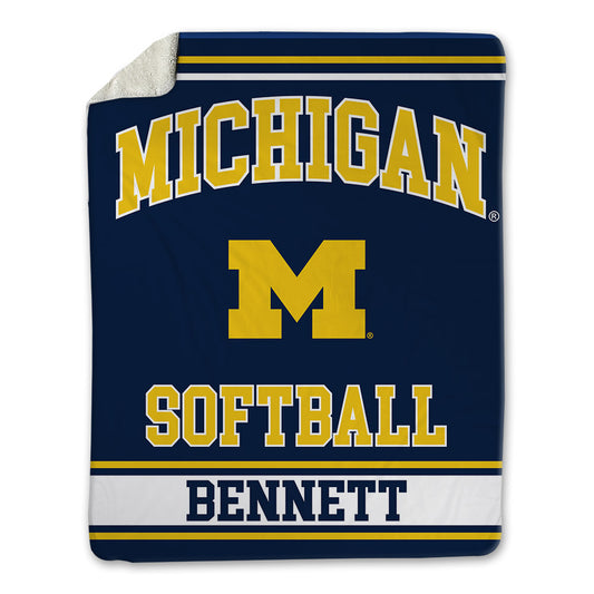 Michigan - NCAA Softball : Reganne Bennett - Blanket-0