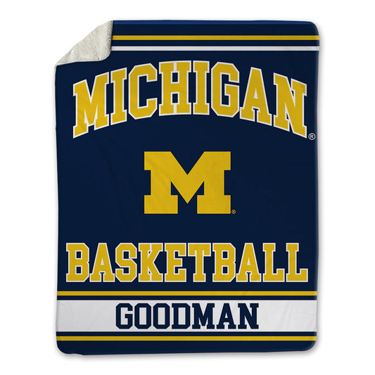 Michigan - NCAA Men's Basketball : Oscar Goodman - Blanket-0