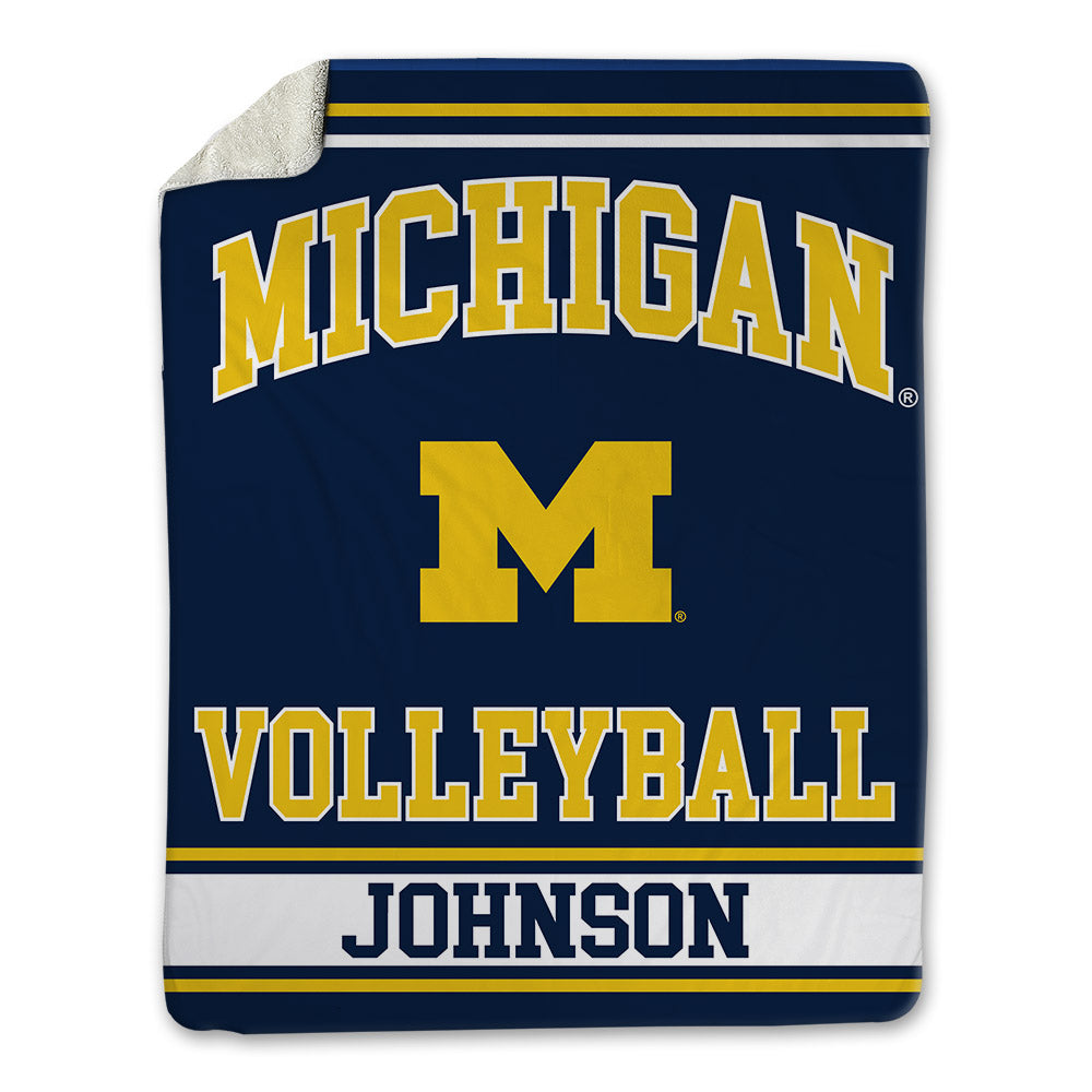Michigan - NCAA Women's Volleyball : Lydia Johnson - Blanket-0