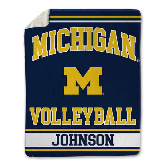 Michigan - NCAA Women's Volleyball : Lydia Johnson - Blanket-0
