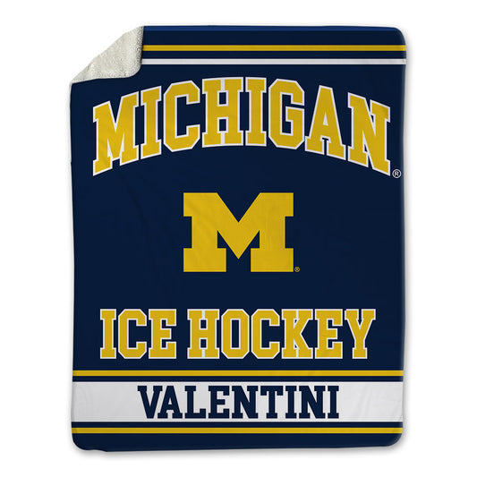 Michigan - NCAA Men's Ice Hockey : Adam Valentini - Blanket-0