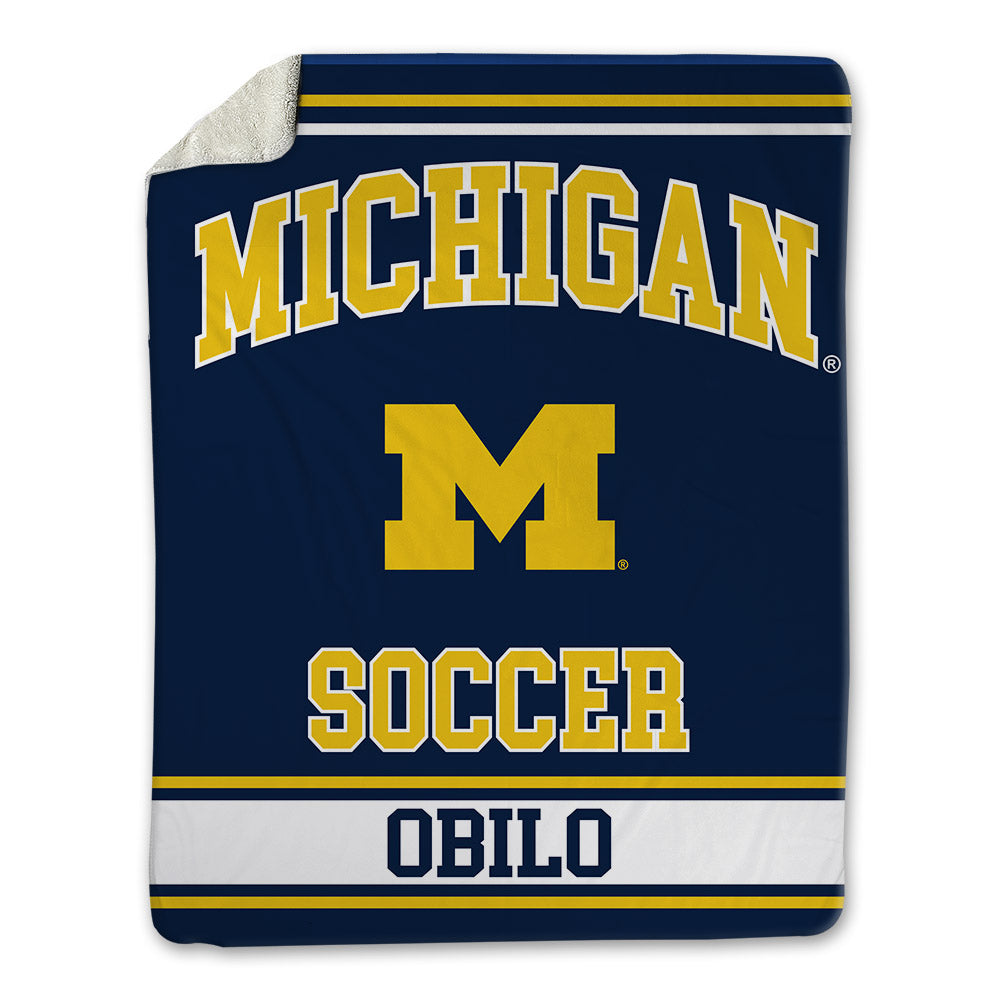 Michigan - NCAA Men's Soccer : Dubem Obilo - Blanket-0