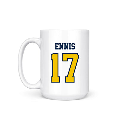 Michigan - NCAA Men's Lacrosse : Justin Ennis - Coffee Mug-1