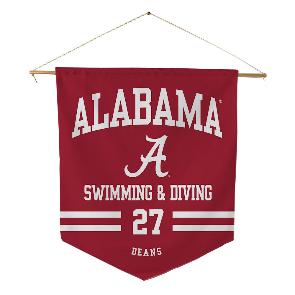 Alabama - NCAA Men's Swimming & Diving : Michael Deans - Pennant - 18" x 21"-0
