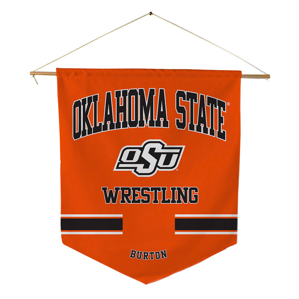 Oklahoma State - NCAA Wrestling : Kolter Burton - Pennant - 18" x 21"-0
