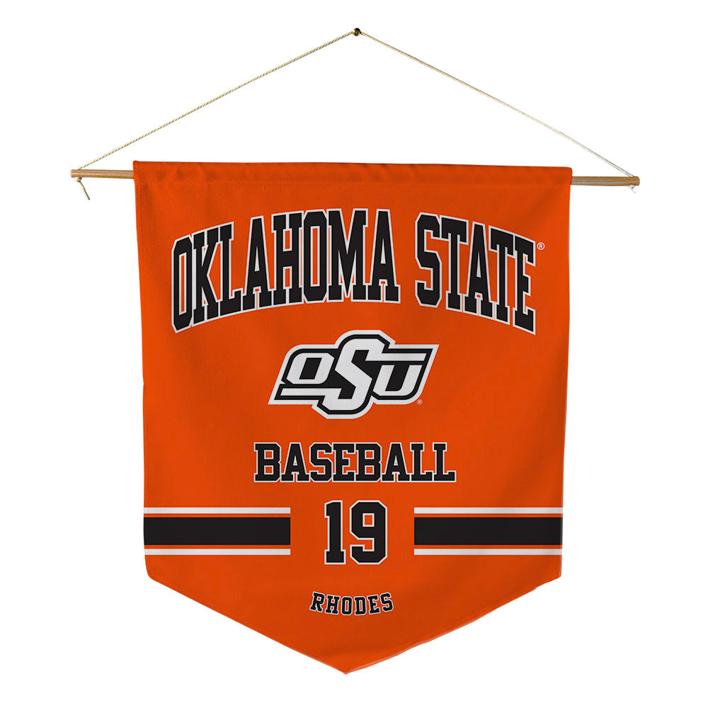 Oklahoma State - NCAA Baseball : Stormy Rhodes - Pennant - 18" x 21"-0