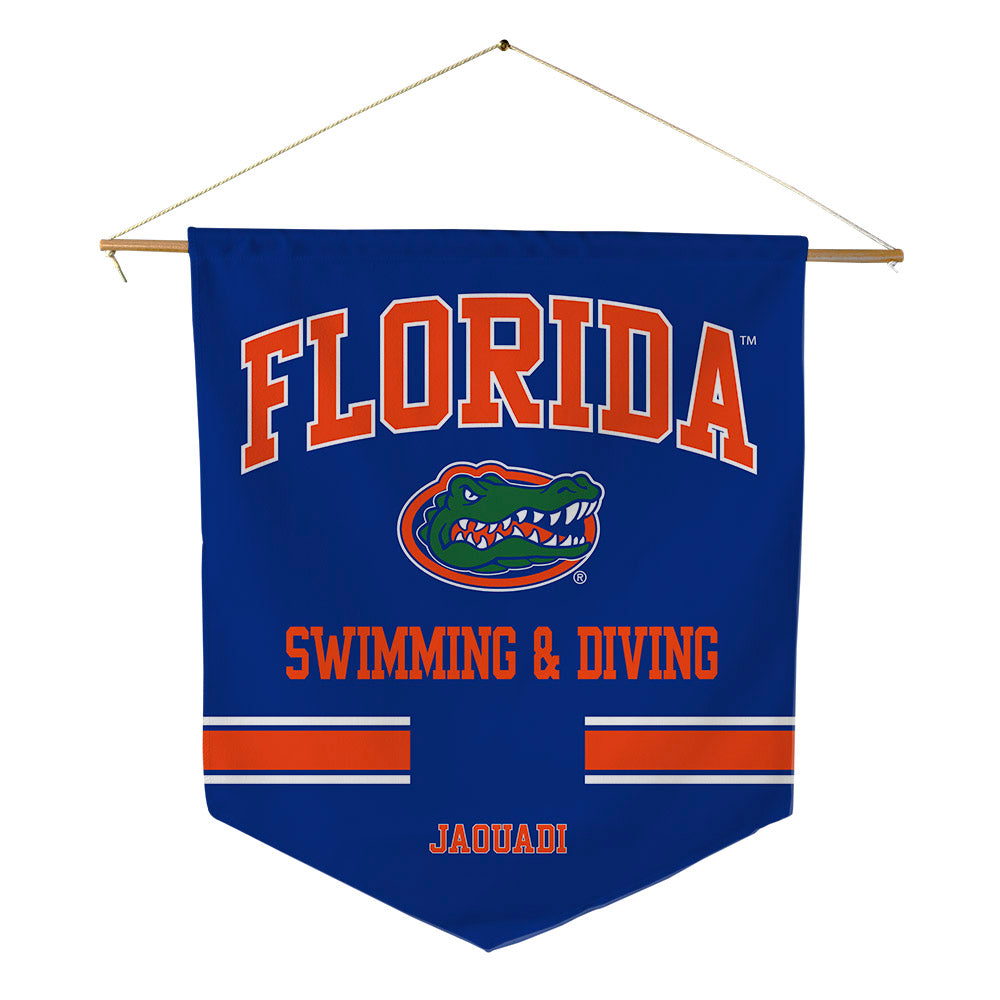 Florida - NCAA Men's Swimming & Diving : Ahmed Jaouadi - Pennant - 18" x 21"-0
