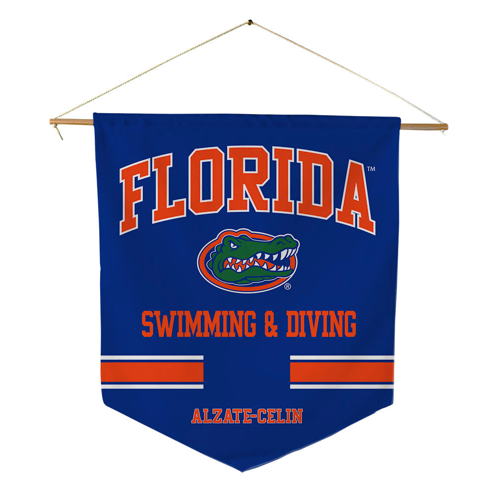 Florida - NCAA Men's Swimming & Diving : Santiago Alzate-Celin - Pennant - 18" x 21"-0