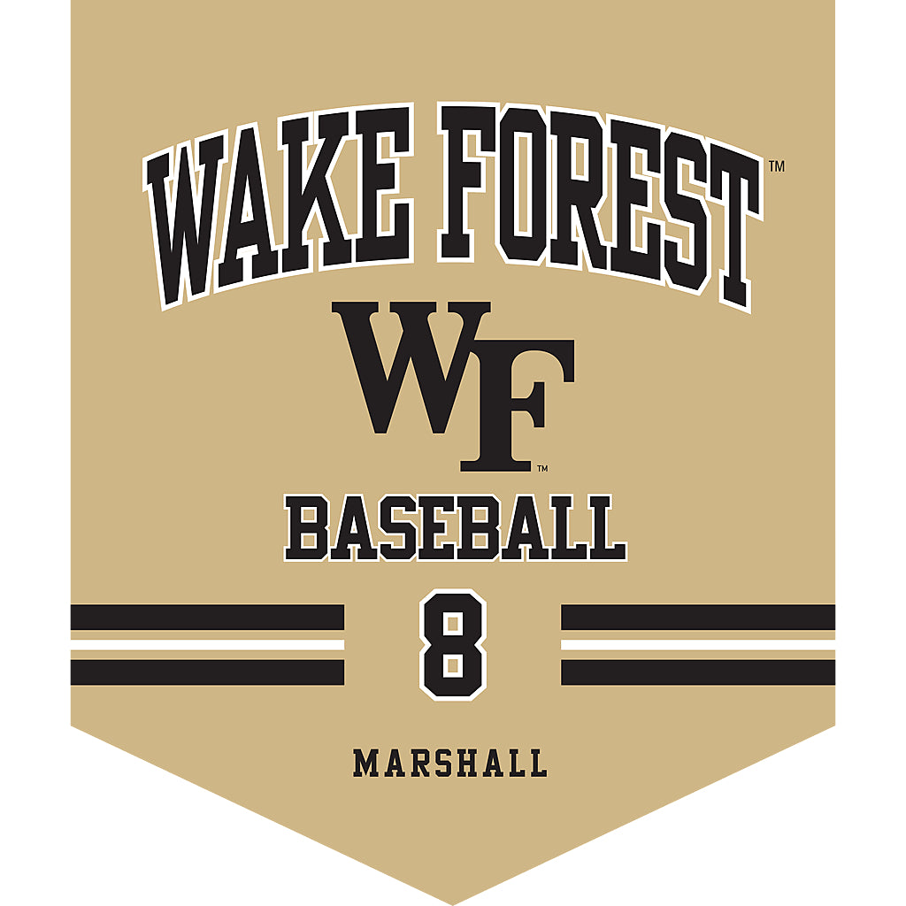 - Wake Forest University - NCAA Baseball : Brady Marshall - Pennant - 18" x 21"-0