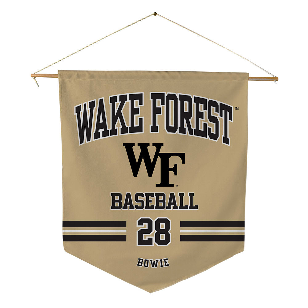 Wake Forest - NCAA Baseball : Rhys Bowie - Pennant - 18" x 21"-0