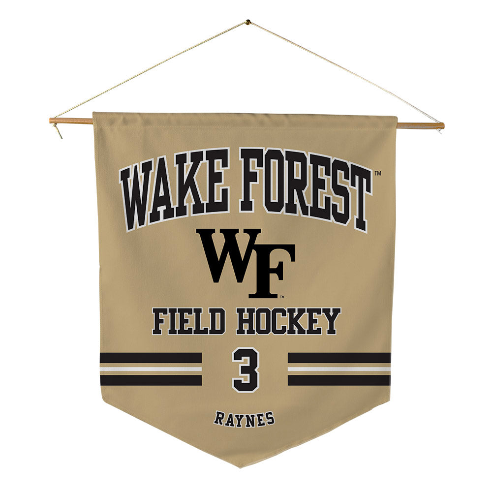 Wake Forest - NCAA Women's Field Hockey : Sarah Grace Raynes - Pennant - 18" x 21"-0