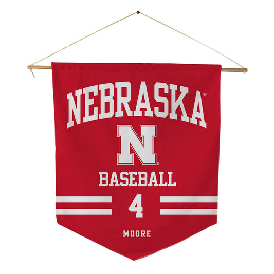 Nebraska - NCAA Baseball : Cole Moore - Pennant - 18" x 21"-0