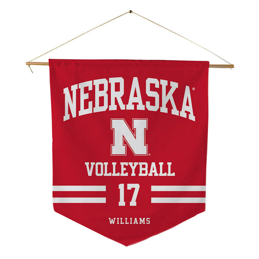 Nebraska - NCAA Women's Volleyball : Keoni Williams - Pennant - 18" x 21"-0