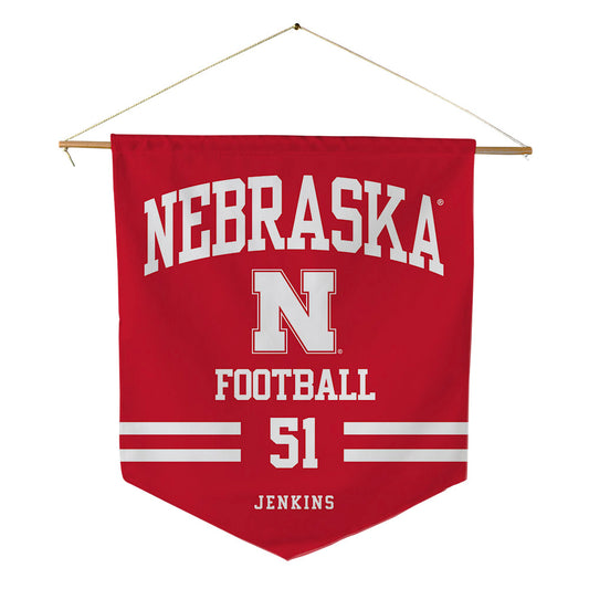 Nebraska - NCAA Football : Justin Jenkins - Pennant - 18" x 21"-0