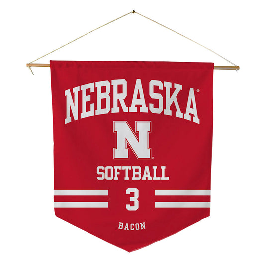 Nebraska - NCAA Softball : Bella Bacon - Pennant - 18" x 21"-0