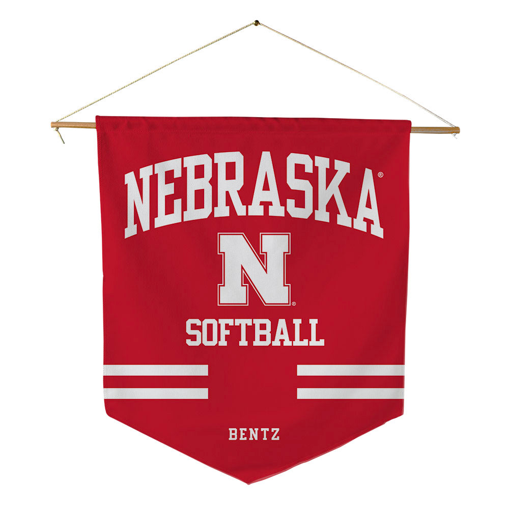 Nebraska - NCAA Softball : Cali Bentz - Pennant - 18" x 21"-0