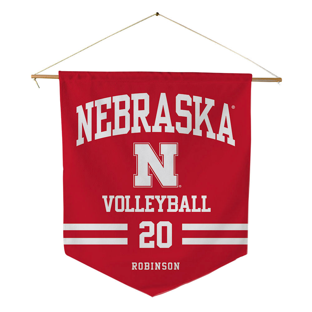 Nebraska - NCAA Women's Volleyball : Jayden Robinson - Pennant - 18" x 21"-0