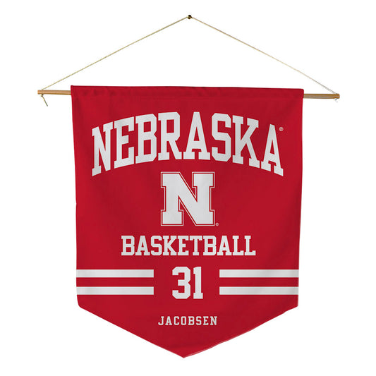 Nebraska - NCAA Men's Basketball : Cale Jacobsen - Pennant - 18" x 21"-0