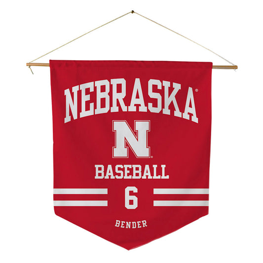 Nebraska - NCAA Baseball : Pryce Bender - Pennant - 18" x 21"-0
