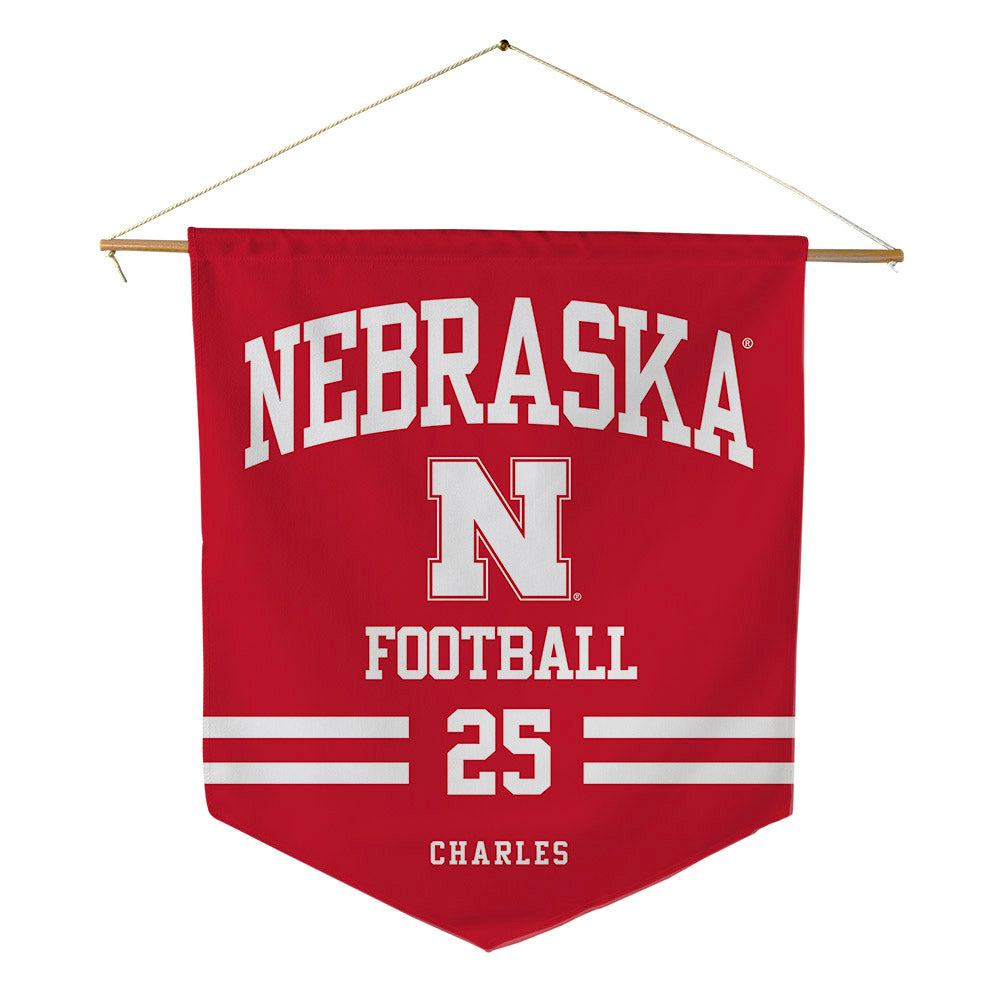 Nebraska - NCAA Football : Jeremiah charles - Pennant - 18" x 21"-0