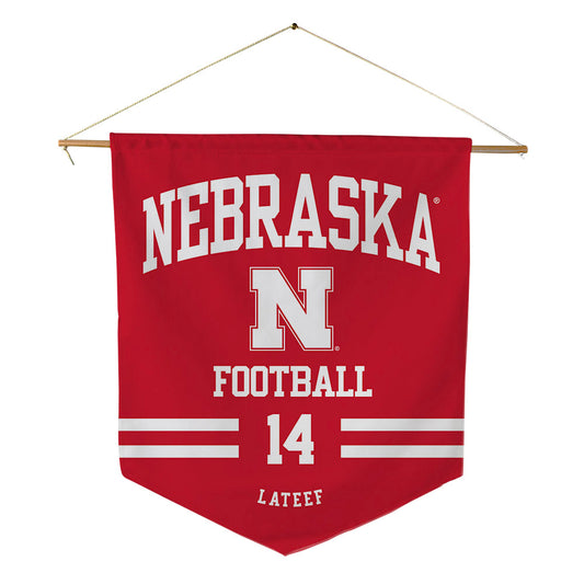 Nebraska - NCAA Football : TJ Lateef - Pennant - 18" x 21"-0