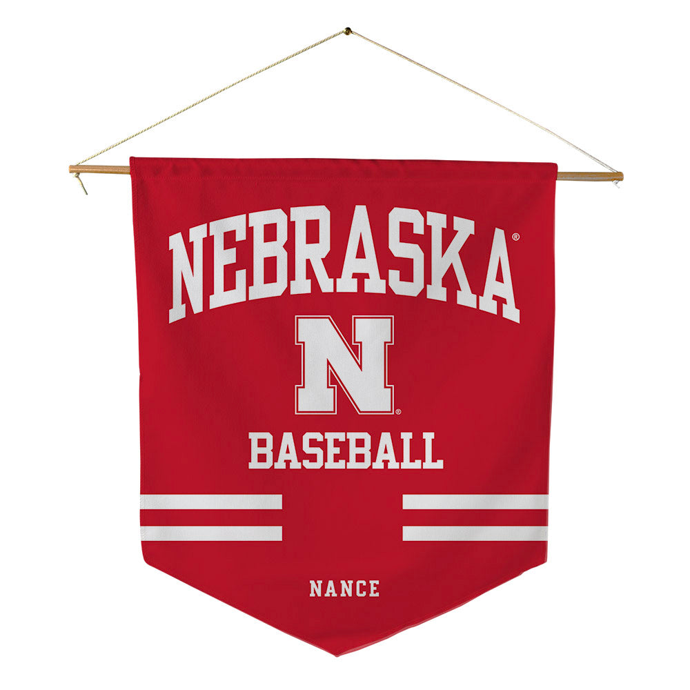 Nebraska - NCAA Baseball : Ashton Nance - Pennant - 18" x 21"-0