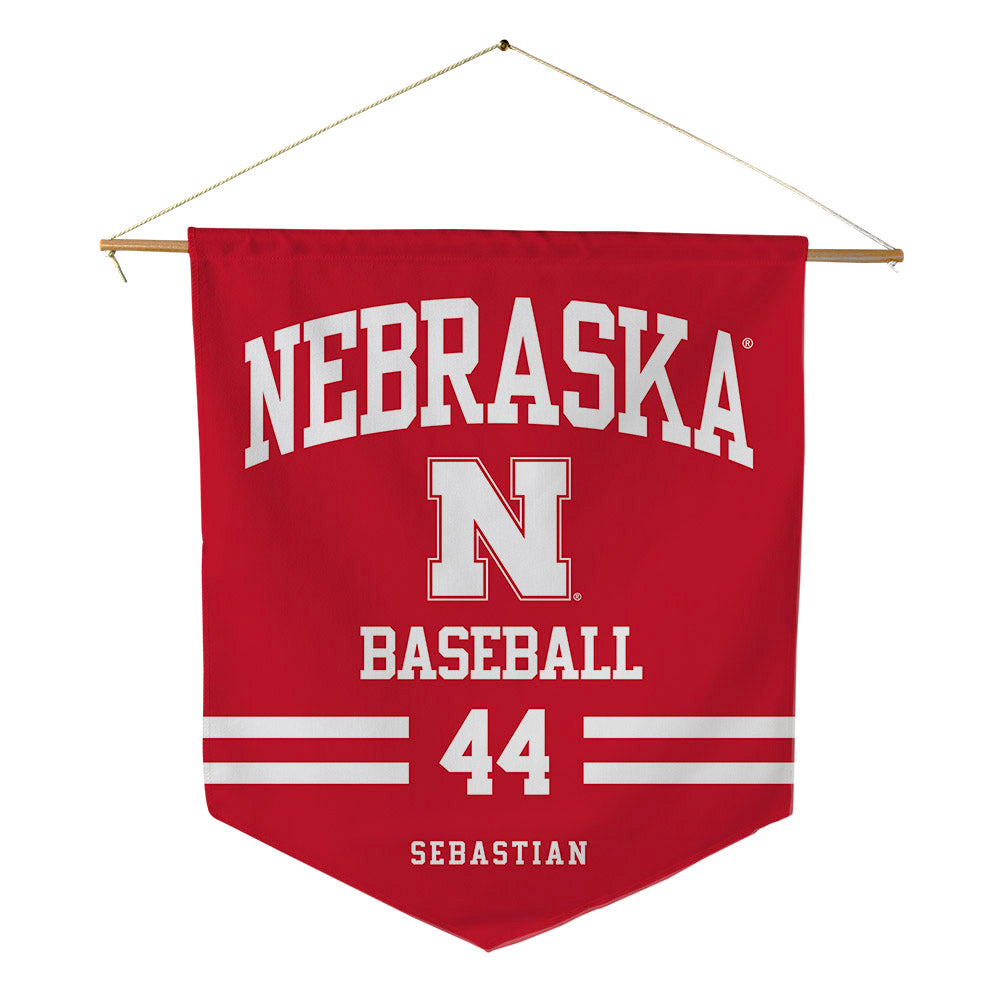 Nebraska - NCAA Baseball : Blake Sebastian - Pennant - 18" x 21"-0
