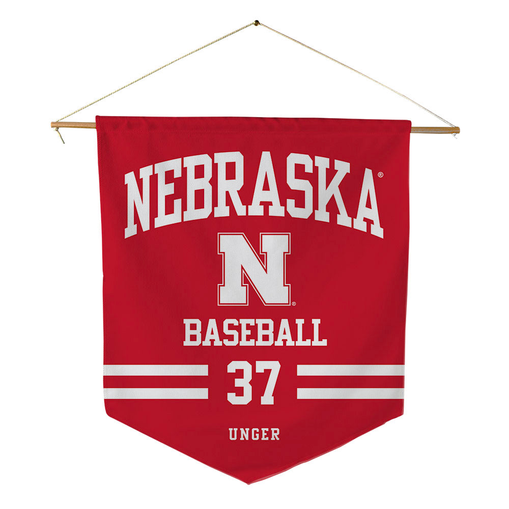 Nebraska - NCAA Baseball : J'Shawn Unger - Pennant - 18" x 21"-0