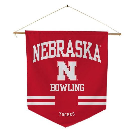 Nebraska - NCAA Women's Bowling : Ashtyn Yoches - Pennant - 18" x 21"-0