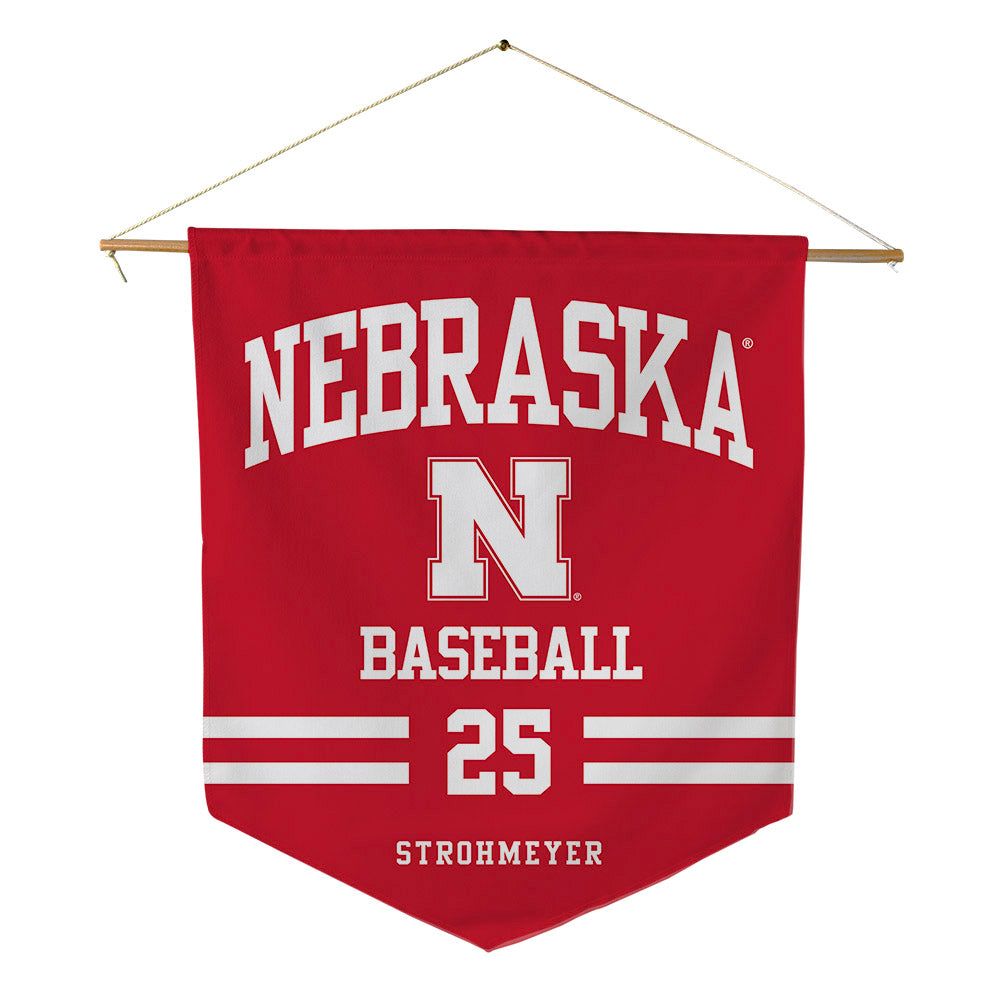 Nebraska - NCAA Baseball : Reed Strohmeyer - Pennant - 18" x 21"-0