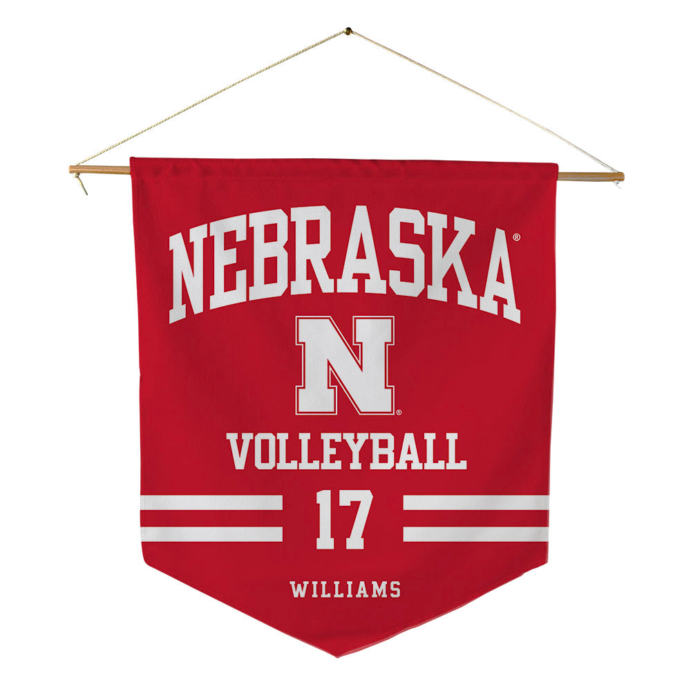 Nebraska - NCAA Women's Volleyball : Keoni Williams - Pennant - 18" x 21"-0