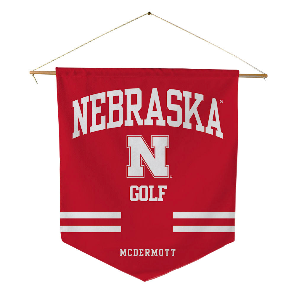 Nebraska - NCAA Men's Golf : Evan McDermott - Pennant - 18" x 21"-0