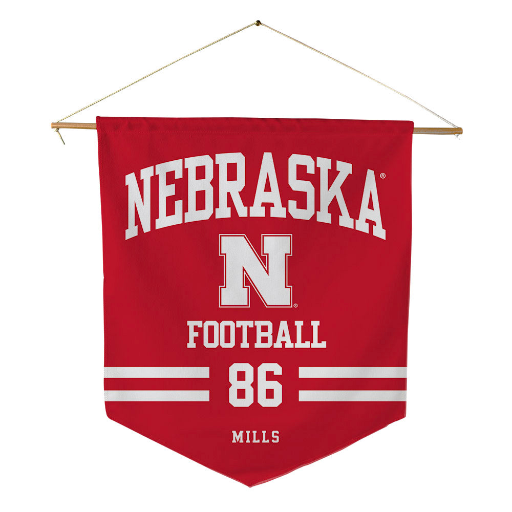 Nebraska - NCAA Football : Cortez Mills - Pennant - 18" x 21"-0