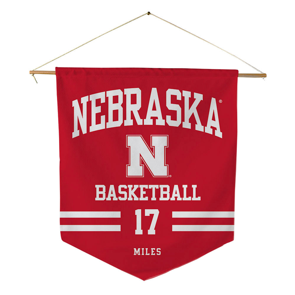 Nebraska - NCAA Women's Basketball : Ava Miles - Pennant - 18" x 21"-0
