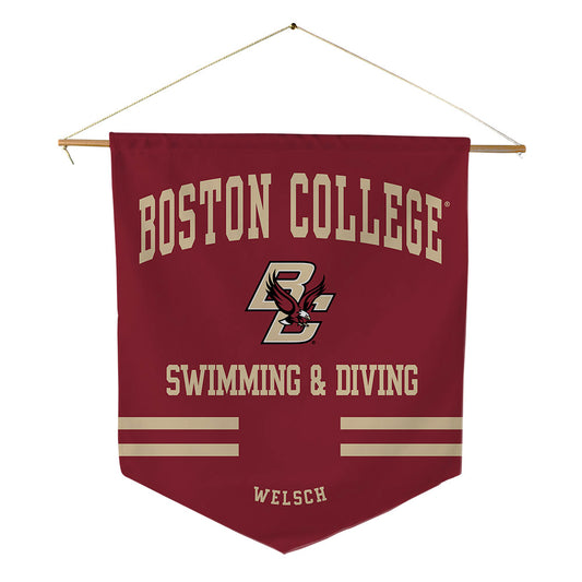 Boston College - NCAA Women's Swimming & Diving : Layla Welsch - Pennant - 18" x 21"-0