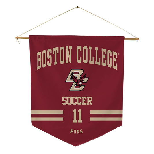 Boston College - NCAA Men's Soccer : Charles Pons - Pennant - 18" x 21"-0