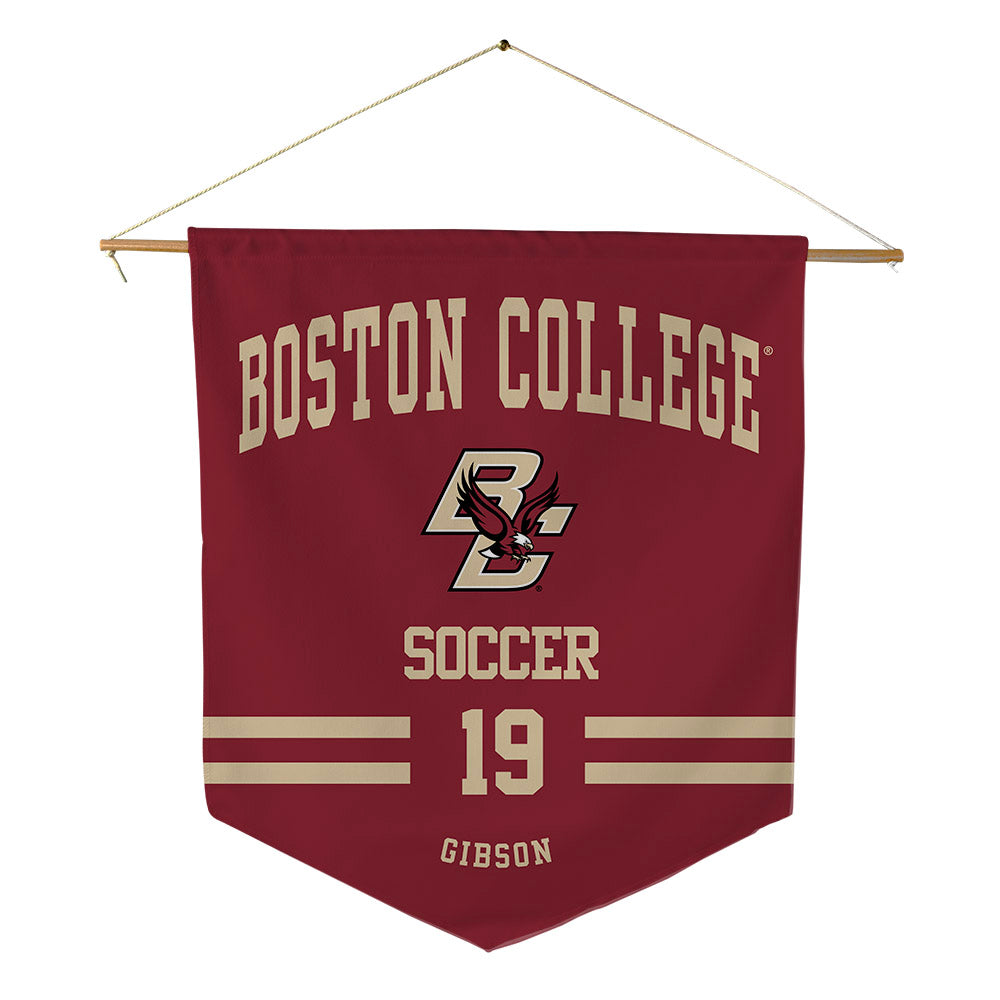 Boston College - NCAA Men's Soccer : Connor Gibson - Pennant - 18" x 21"-0