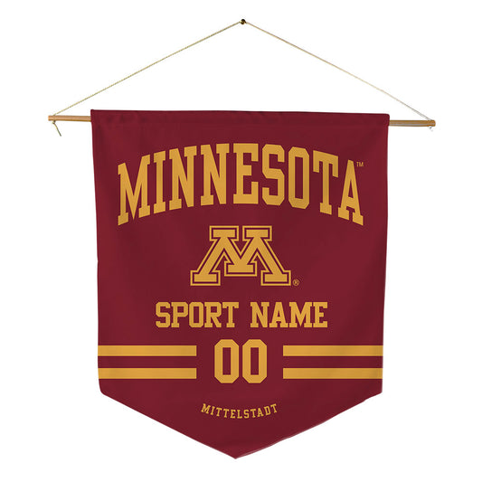 Minnesota - NCAA Men's Ice Hockey : Luke Mittelstadt - Pennant - 18" x 21"-0