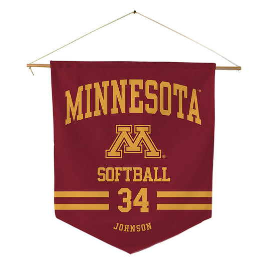 Minnesota - NCAA Softball : Cassie Johnson - Pennant - 18" x 21"-0