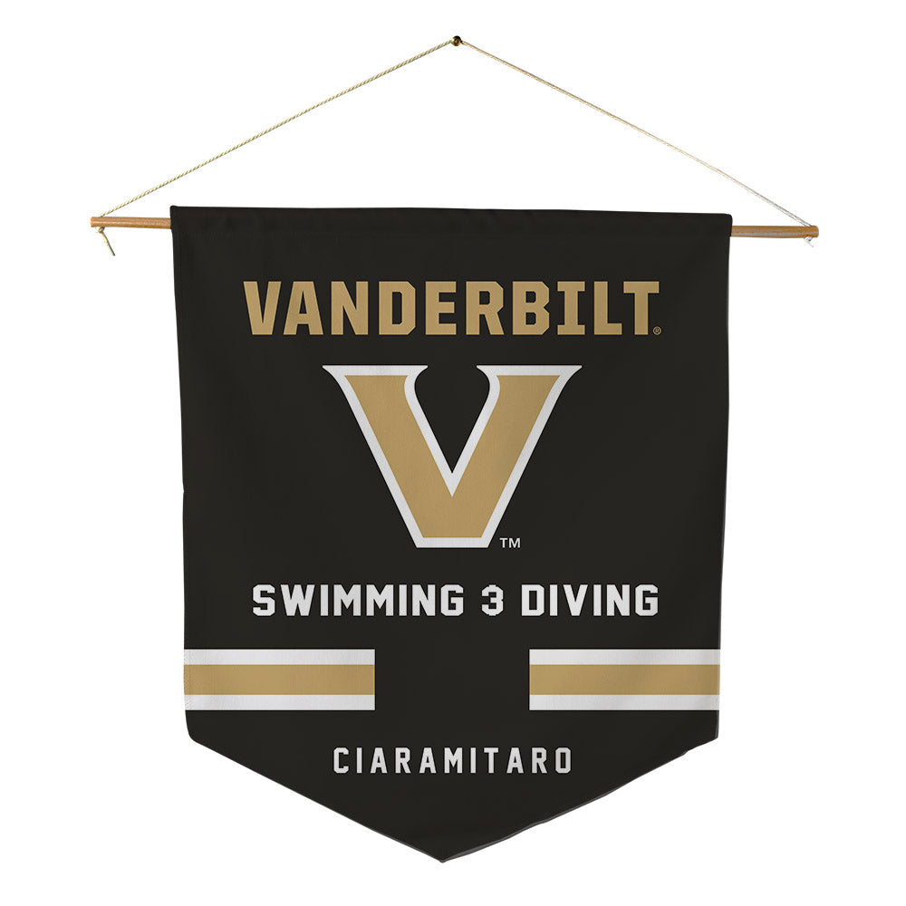Vanderbilt - NCAA Women's Swimming & Diving : Grace Ciaramitaro - Pennant - 18" x 21"-0