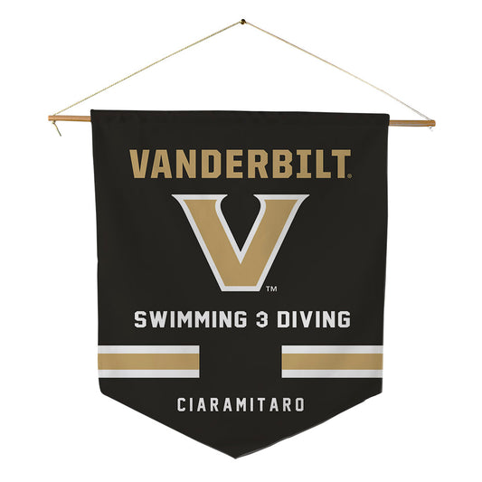 Vanderbilt - NCAA Women's Swimming & Diving : Grace Ciaramitaro - Pennant - 18" x 21"-0