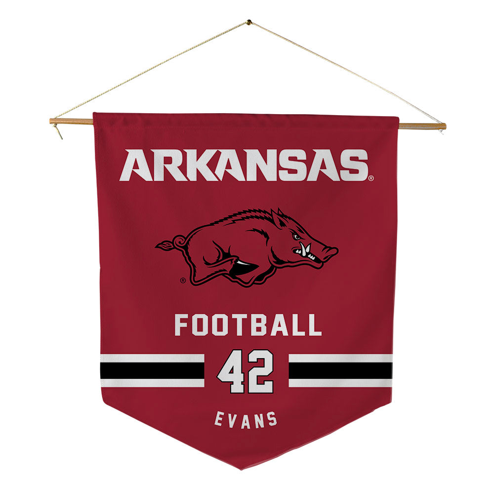 Arkansas - NCAA Football : Jeremy Evans - Pennant - 18" x 21"-0