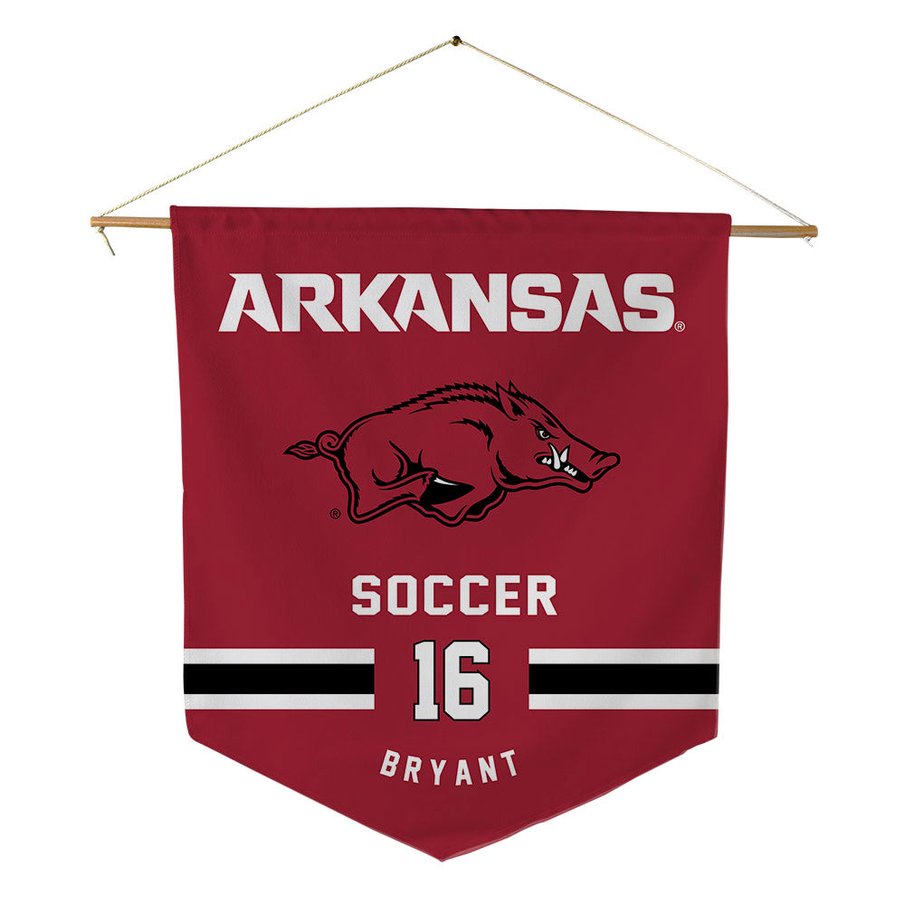 Arkansas - NCAA Women's Soccer : Jordan Bryant - Pennant - 18" x 21"-0