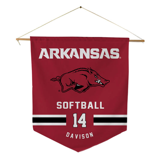 Arkansas - NCAA Softball : Karlie Davison - Pennant - 18" x 21"-0