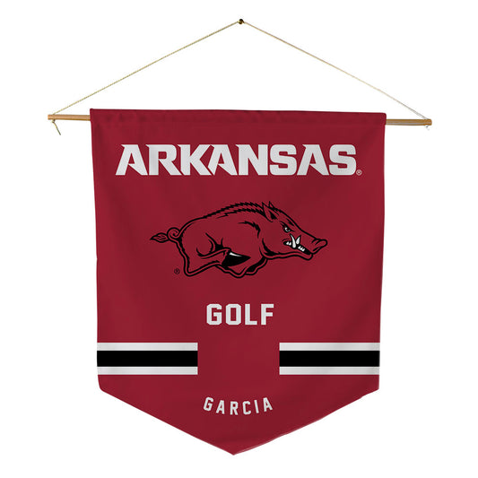 Arkansas - NCAA Men's Golf : Pablo Garcia - Pennant - 18" x 21"-0