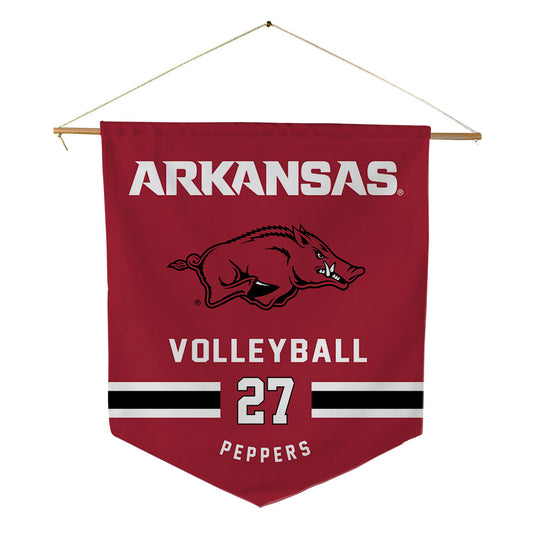 Arkansas - NCAA Women's Volleyball : Journey Peppers - Pennant - 18" x 21"-0